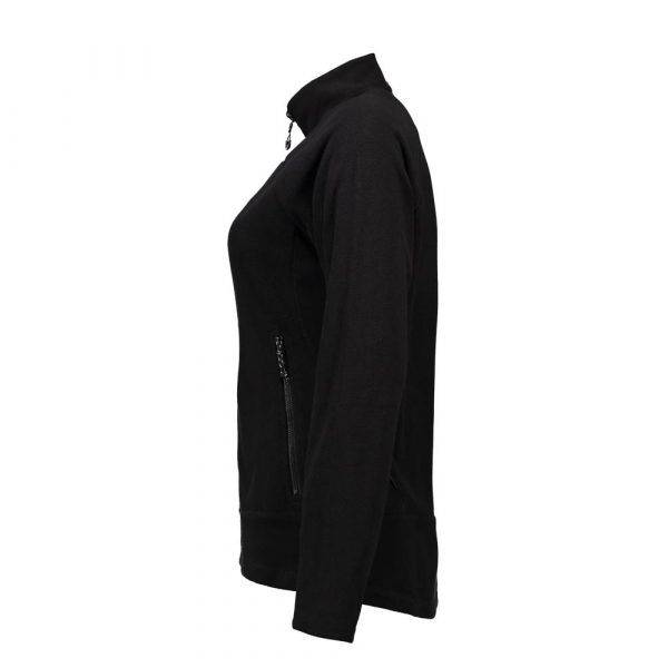 ID Zip n Mix Active Fleecejacke für Damen in Schwarz von der Seite