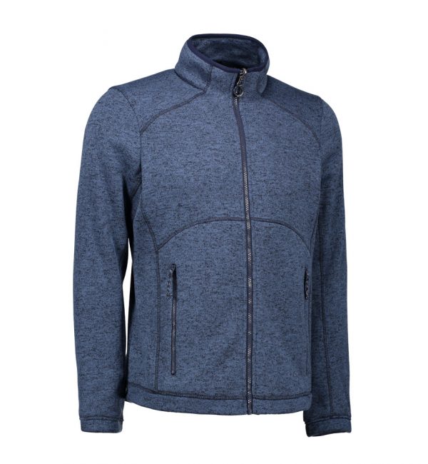 ID Zip'n'Mix Fleece Navy Melange für Herren Schräg