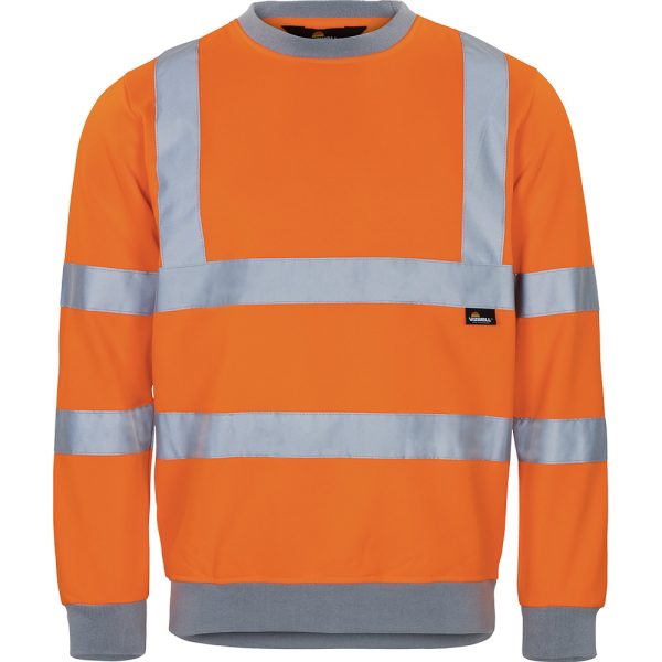 Warnschutz Sweatshirt nach Warnschutzklasse 3 in Warnorange von Vizwell